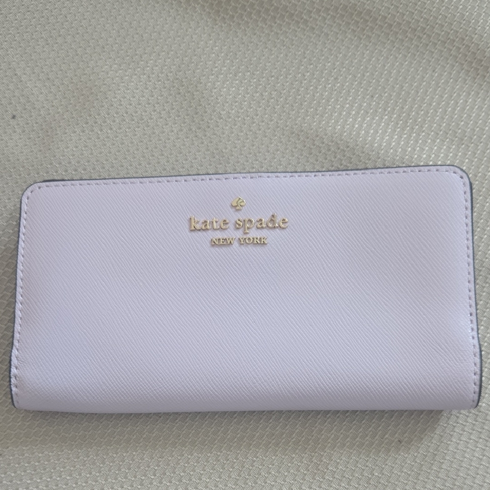 Kate Spade Light Pink Wallet with Gold Accents
